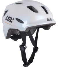 Children’s Bike Helmet w/ LED Light ISL Lumitto - Pearl White