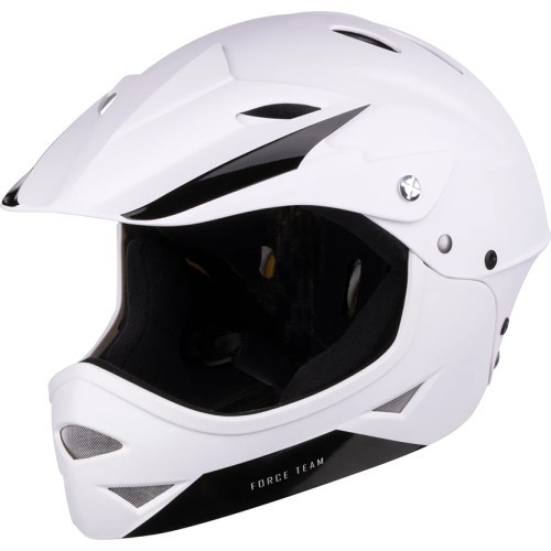 Bērnu ķivere FORCE DOWNHILL Junior, izmērs S-M (54-58 cm), balta