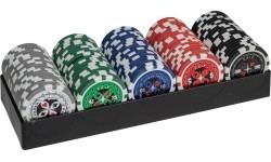 Philos Poker Set 100 chips in holder 11,5 gr