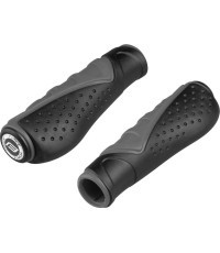FORCE handlebar grips (rubber, black/grey)