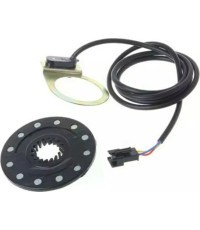 Electric bike speed sensor // round, 12 magnets, with cable