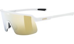 Uvex Sportstyle Dirt glasses white matt / mirror gold