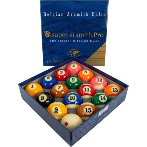 Ball Set Super Aramith Pro TV, 57,2 mm, Pool