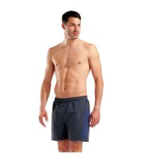 Peldbikses Arena Fundamentals Logo Boxer R Asphalt-Neon Blue L - 581