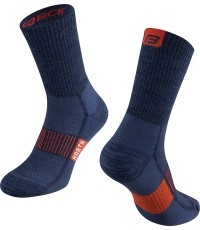 Zeķes FORCE North Thermo // garās, izmērs L-XL (42-47) (zila/oranža)