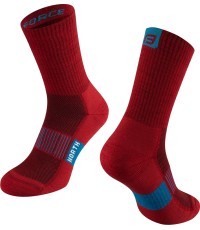 FORCE North Thermo socks, long, size L-XL (42-47), red/blue