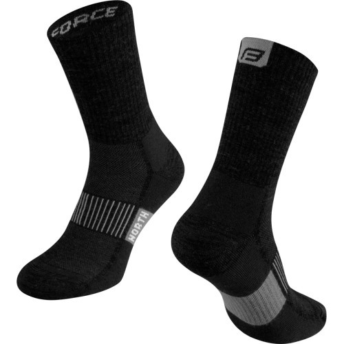 Носки короткие FORCE North, чёрные, 42-47 (L-XL)