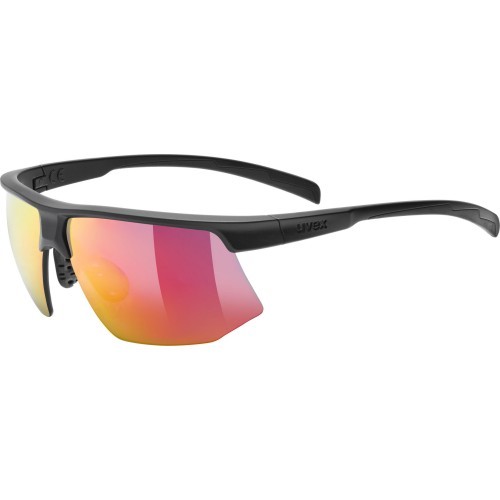 Glasses Uvex aerios black matt / mirror red