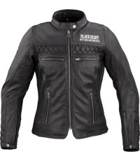 Women’s Leather Motorcycle Jacket W-TEC Black Heart Raptura - Black