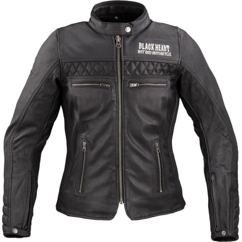 Women’s Leather Motorcycle Jacket W-TEC Black Heart Raptura - Black