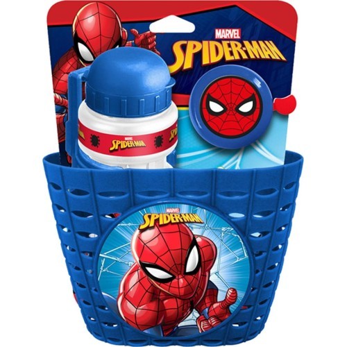 Bicycle Set Spiderman (Basket, Water Bottle, Bell)