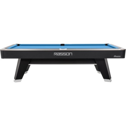 Biljarda galds Pool Rasson ACURRA Mr-Sung, 9 ft, matēti melns (Strong Black), MATCHROOM kabatas, Simonis 760 dzelteni zaļš