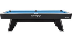 Biljarda galds Pool Rasson ACURRA Mr-Sung, 9 ft, matēti melns (Strong Black), MATCHROOM kabatas, Simonis 760 dzelteni zaļš
