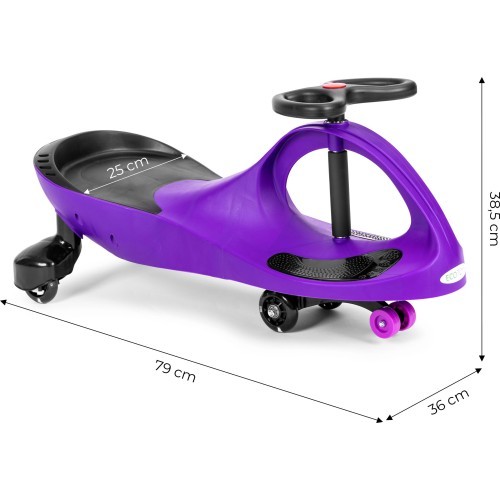 Gravitācijas mašīna bērniem ar LED riteņiem, violeta ECOTOYS