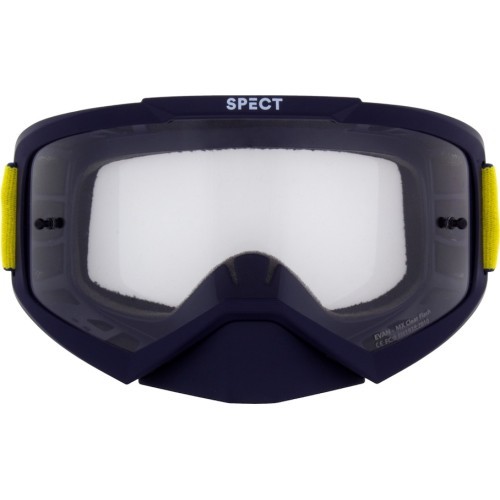 Мотокроссовые очки Red Bull Spect Evan, матовые синие, прозрачные линзы
