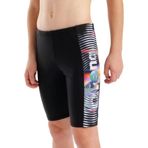 B Arena Lit Logo Swim Jammer Black-Multi 10-11 - 550