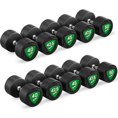 Zestaw hantli stałych poliuretanowych 40-50kg (skok co 2,5kg) 450 kg – UpForm