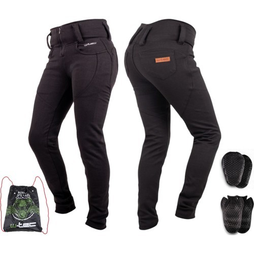 Женские мотолеггинсы W-TEC Wombutta - Чёрный