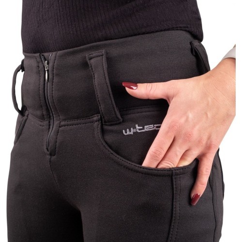 Женские мотолеггинсы W-TEC Wombutta - Чёрный