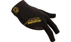Billiard Glove, Predator Second Skin, 3-Finger, black-yellow, to wear on right hand, S&M