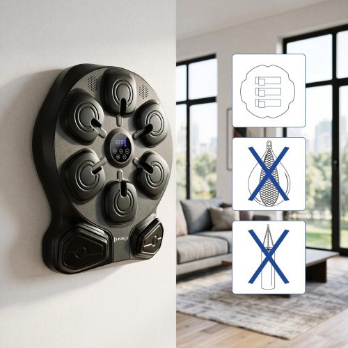 ELECTRONIC BOXING TARGET WITH BLUETOOTH, MUSIC AND GLOVES TB13 HMS
