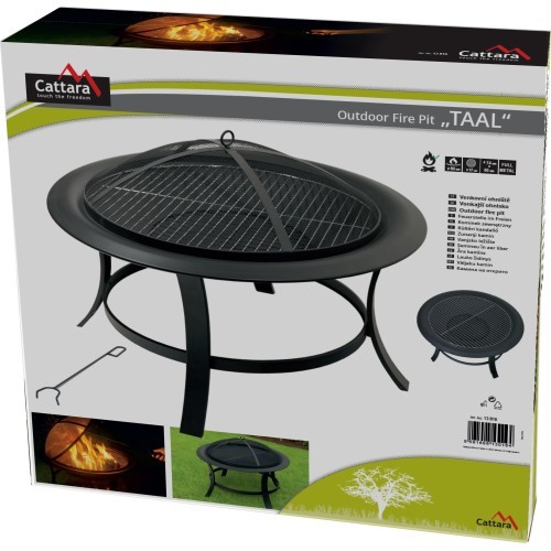 TAAL fireplace with grill grate and lid