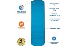 Pašpiepūšanās paklājs Yate Alpin, 3,8 cm – zils/pelēks
