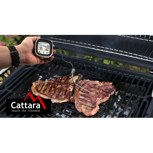 Digital grill thermometer with probe