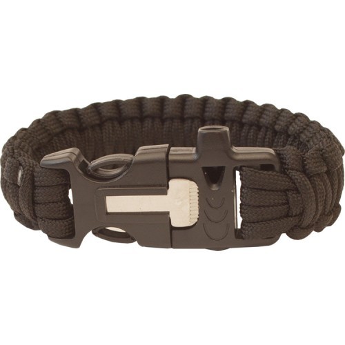 Paracord aproce Highlander, Trident, svilpe, melns krams