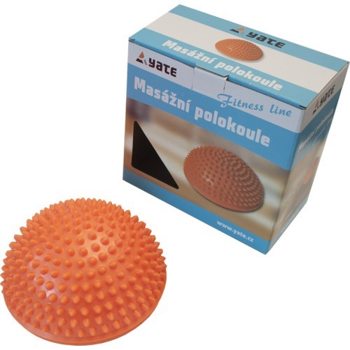 Massage Ball Yate Spiky Half Ball, 16 cm - Orange
