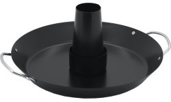 Grill stand for chicken with pan