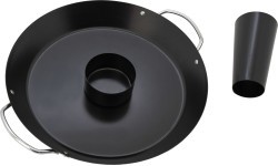 Grill stand for chicken with pan