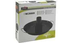 Grill stand for chicken with pan