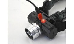 Galvas lukturis SCORPION 90 lm XPE ZOOM uzlādējams