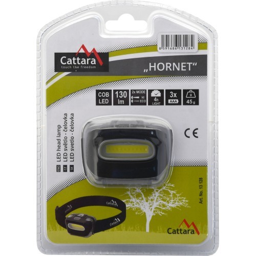 Galvas lukturis HORNET 130 lm COB 3xAAA