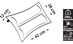 Pašpiepūšams spilvens Cattara Twin, zils, 42x28x12 cm