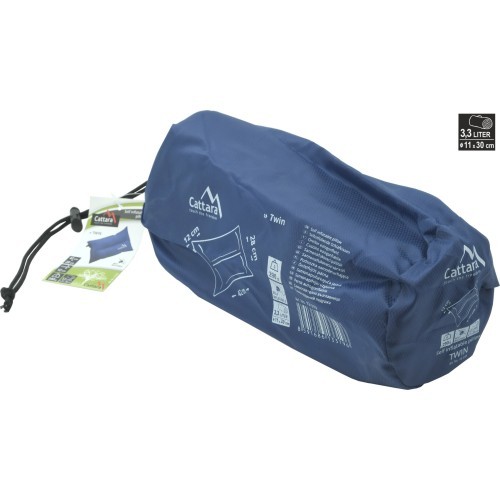 Pašpiepūšams spilvens Cattara Twin, zils, 42x28x12 cm