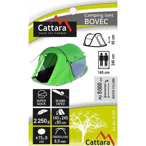 2-Person Tent Cattara Bovec 245x145x95 cm
