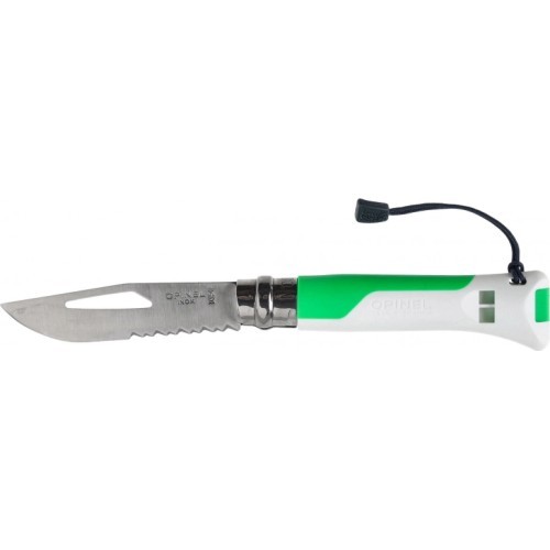 Nazis Opinel Outdoor No.8 ar nerūsējošā tērauda asmeni - Zaļš