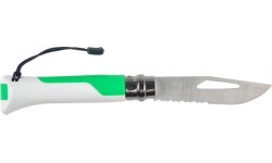 Nazis Opinel Outdoor No.8 ar nerūsējošā tērauda asmeni - Zaļš