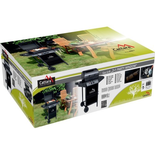 Gas grill PARTY WINDOW 2+1 mobile