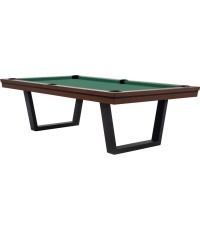 Pool Table / Dining Table, Rasson Madrid, walnut, 8 ft., Club Cloth yellow green