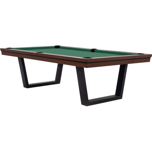Pool Table / Dining Table, Rasson Madrid, walnut, 8 ft., Club Cloth yellow green