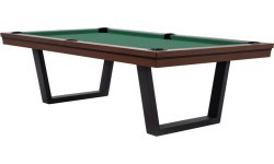Pool Table / Dining Table, Rasson Madrid, walnut, 8 ft., Club Cloth yellow green