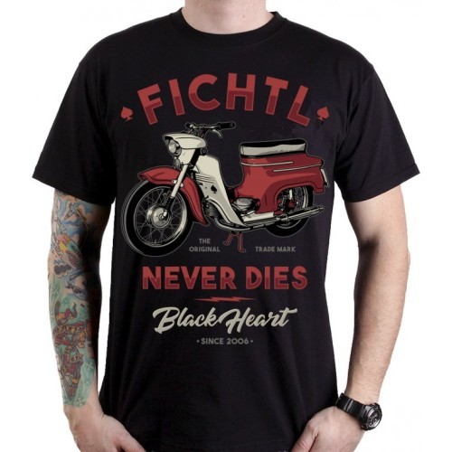 T-krekls BLACK HEART Fichtl - Melna