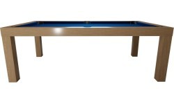 Pool Table / Dining Table, Diner, oak, Pool, 6 ft., Club Cloth yellow green