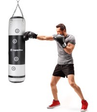 Boksa maiss inSPORTline Robkin 120 x 35 cm - Melns/balts