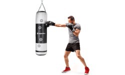 Punching Bag inSPORTline Robkin 120 x 35 cm - Black/White