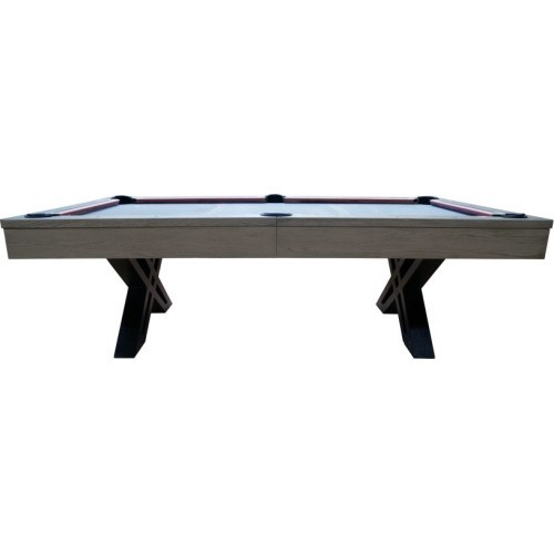 Бильярдный стол Pool X-con, 8 ft, серый дуб, сукно Club Cloth жёлто-зелёное