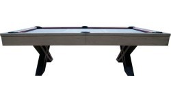 Бильярдный стол Pool X-con, 8 ft, серый дуб, сукно Club Cloth жёлто-зелёное